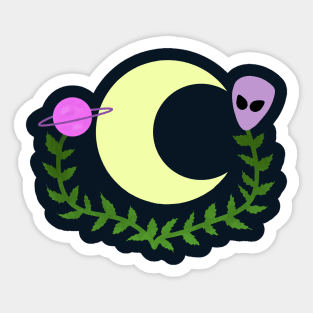 XTRATERRESTRIAL MOON VINE! Sticker